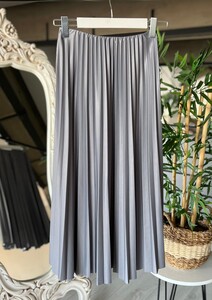 OVSA SIKI PİLİSELİ BELİ LASTİKLİ ETEK C12-6037-26-GRİ - 