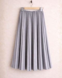 OVSA SIKI PİLİSELİ BELİ LASTİKLİ ETEK C12-6037-26-GRİ - 1