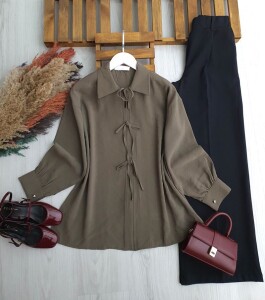 OVSEN ÖNÜ AÇIK BAĞCIKLI TUNİK B3-6 5677-09-HAKİ - 