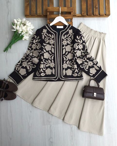 OYPE NAKIŞLI ASTARLI CEKET 3235-01-SİYAH - 1