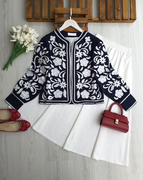 OYPE NAKIŞLI ASTARLI CEKET 3235-12-LACİVERT - 1