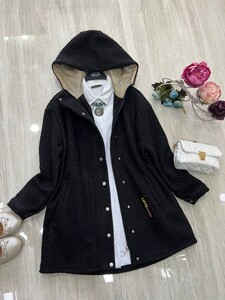 OZENA KAPŞONLU KAŞE MONT C12-3148-01-SİYAH - 