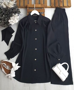 PEHDA OMUZ DİKİŞLİ GENİŞ KUKAŞLI CUPRA İKİLİ TAKIM A10-2-1633-01-SİYAH - 1