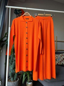PEON ÇİZGİLİ SALAŞ TRİKO TAKIM 8035-15-ORANJ - 