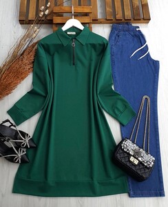 POLN YAKALI FERMUARLI TUNİK C10-5361-54-BENETTON - 
