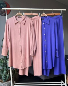 REXA AHŞAP DÜĞMELİ SALAŞ TAKIM C9-1467-02-MOR - 