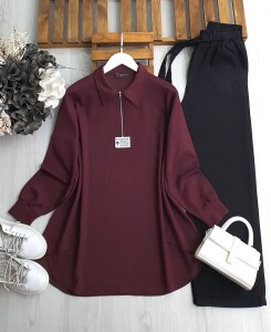 RONF ARMALI YARIM FERMUARLI SALAŞ TUNİK B3-3-5615-04-BORDO - 