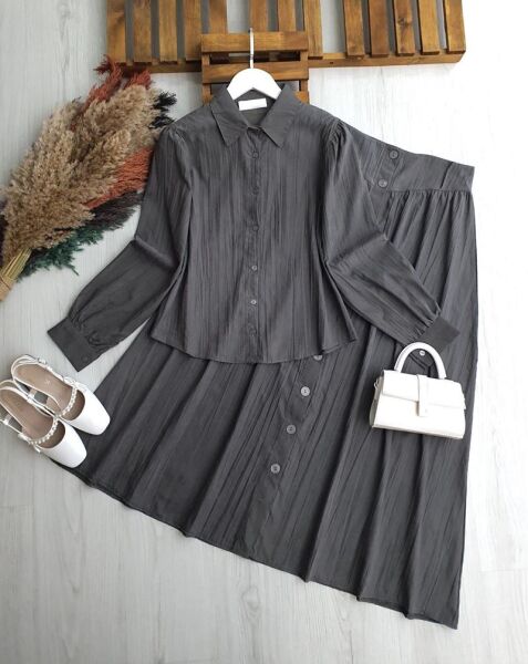 RÜZGA ETEK ÖNÜ DÜĞMELİ NUBUK CUPRA İKİLİ TAKIM B3-4-1711-58-FÜME - 1