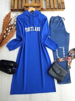 SELGA PORTLAND BASKILI TAM BOY TUNİK A10-1-5227-14-SAKS - 