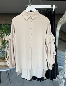 SEYQ BALON KOL FIRFIRLI GÖMLEK B7-5-23253-22-TAŞ - 