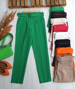 SİNE KENDİNDEN KEMERLİ HAVUÇ PANTOLON B8-5-23260-54-BENETTON - 1