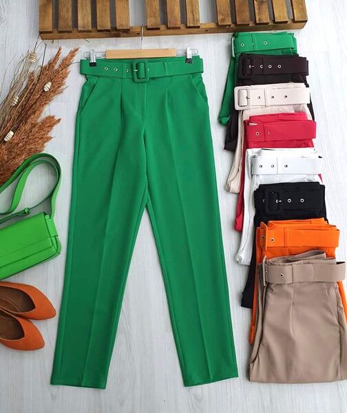 SİNE KENDİNDEN KEMERLİ HAVUÇ PANTOLON B8-5-23260-54-BENETTON - 1