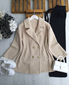 SIVE GOLD DÜĞME CEKET KAP 3212-34-BEJ - 1