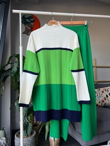 ULEQ KALIN ÇİZGİLİ TRİKO TAKIM A5-1-8031-54-BENETTON YEŞİLİ - 