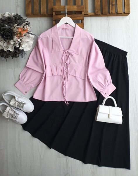 ULSEY FIRFIRLI BAĞCIKLI CEKET GÖMLEK D6-5545-05-PUDRA - 1