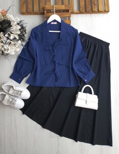 ULSEY FIRFIRLI BAĞCIKLI CEKET GÖMLEK D6-5545-12-LACİVERT - 1