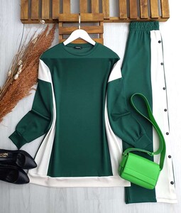UNAY GARNİLİ PANTOLON ÇITÇIT DÜĞMELİ İKİLİ TAKIM B1-5-1553-54-BENETTON - 