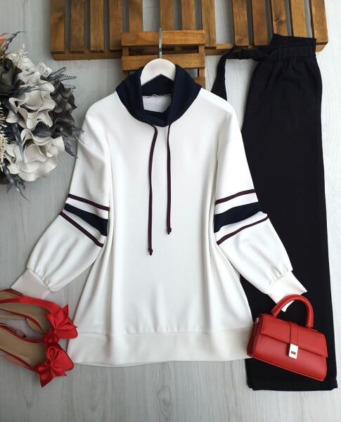 VALD DEGAJE YAKA KOLU GARNİLİ TUNİK A5-1-1684-12-LACİVERT - 1