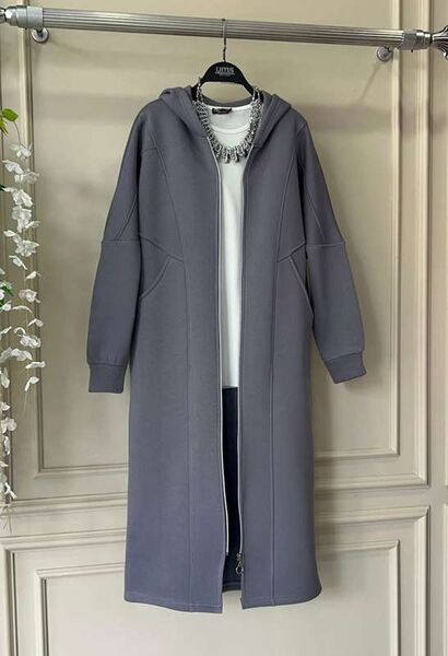 VEGE FERMUARLI TAM BOY ÜÇ İPLİK KAP A9-3-3162-26-GRİ - 1