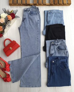 VİLGA BEL ARKADAN LASTİKLİ FERMUARLI BOL PAÇA KOT A4-4-6055-69-KAR MAVİSİ - 