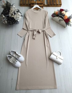 VODE CEPLİ KEMERLİ GİY ÇIK ELBİSE B11-2-2410-22-TAŞ - 1