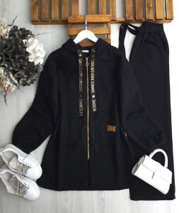 VUFF GOLD ARMALI YAZILI BAĞCIKLI KAŞE KAP B7-4-3203-01-SİYAH - 