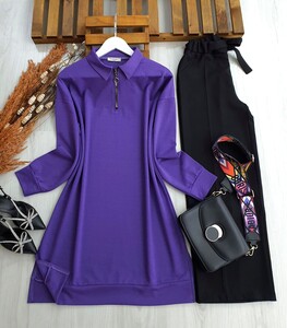 WELS POLO YAKA SALAŞ TUNİK C4-5263-02-MOR - 