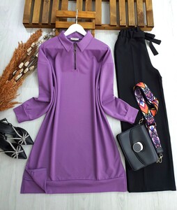 WELS POLO YAKA SALAŞ TUNİK C1-5263-32-LİLA - 