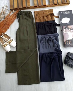 WEQU BELİ LASTİKLİ BOL PAÇA PANTOLON C12-6027-09-HAKİ - 