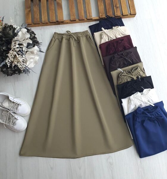 YENASE BELİ LASTİKLİ CEPLİ ETEK B5-4-6074-09-HAKİ - 1