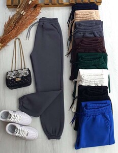 ZUNA BEL VE PAÇA LASTİKLİ ŞARDONLU ÜÇ İPLİK EŞOFMAN A7-1-6053-58-FÜME - 